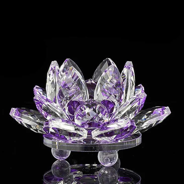 80mm Crystal Lotus Flower