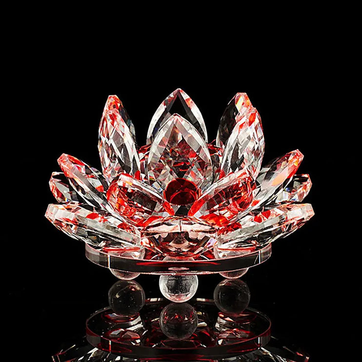 80mm Crystal Lotus Flower