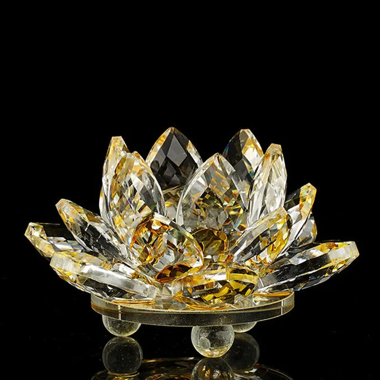 80mm Crystal Lotus Flower