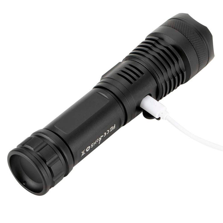 High power LED Zoom Flashlight - Multi Fuction - USB Charged