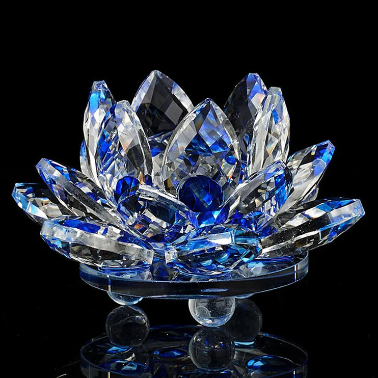 80mm Crystal Lotus Flower