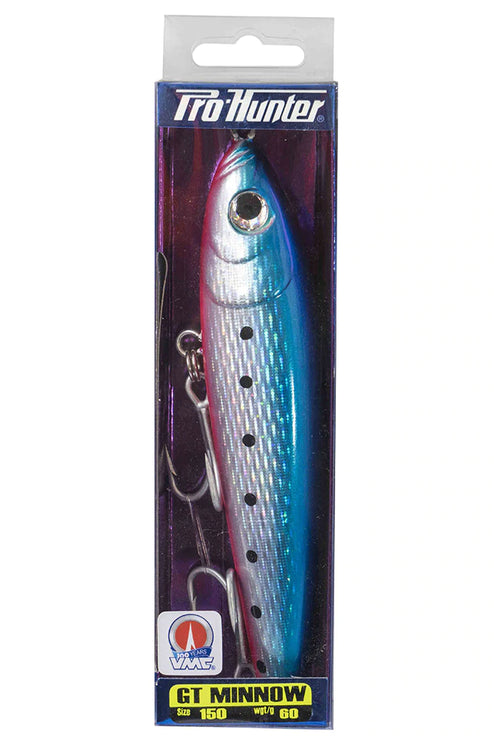 Pro Hunter GT Minnow Stickbait 60g 150mm Blue Sardine Red Belly