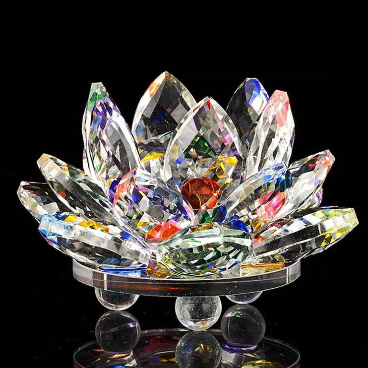 80mm Crystal Lotus Flower