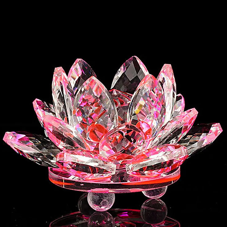 80mm Crystal Lotus Flower