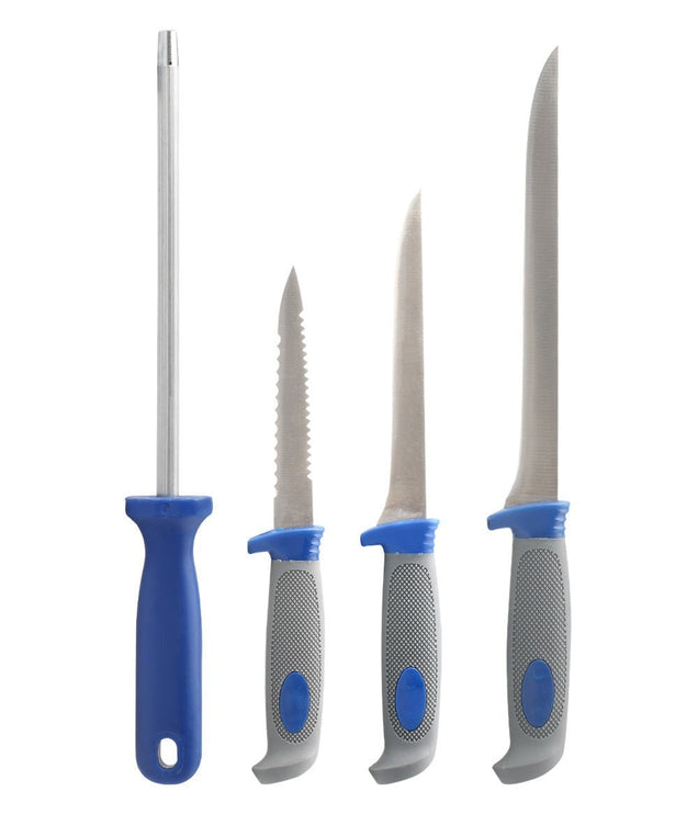 4pc Fillet Knife Set  with Case and Sharpener