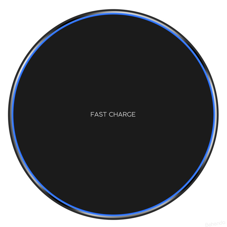 15w Fast Wireless Charger Pad for iPhone or Samsung  - Black