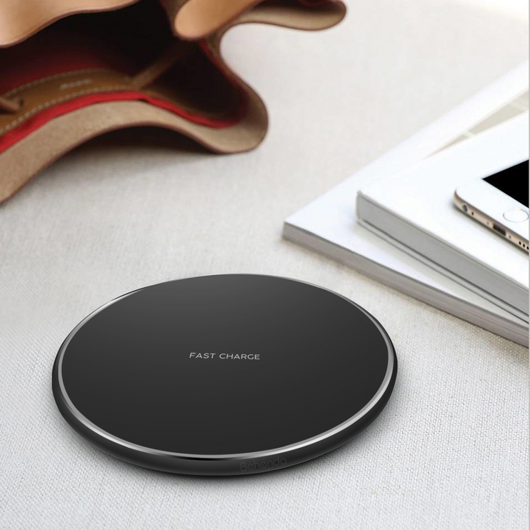 15w Fast Wireless Charger Pad for iPhone or Samsung  - Black