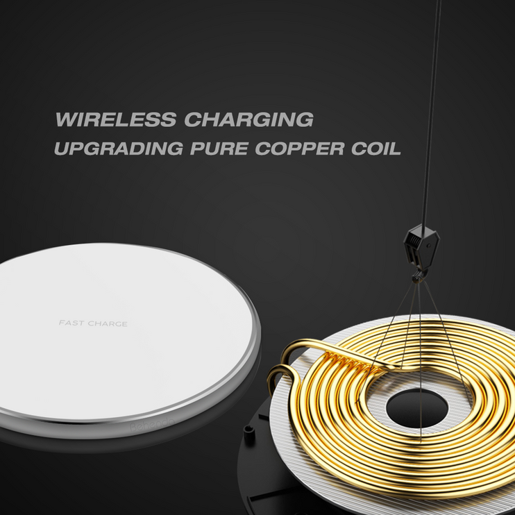 15w Fast Wireless Charger Pad for iPhone or Samsung  - Black